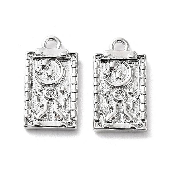 Rack Plating Brass Micro Pave Cubic Zirconia Pendants