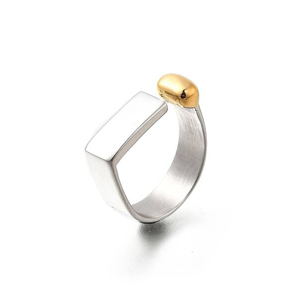 Rectangle 304 Stainless Steel Cuff Rings