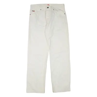 LEE COOPER Mens Trousers White Regular Straight W30 L31