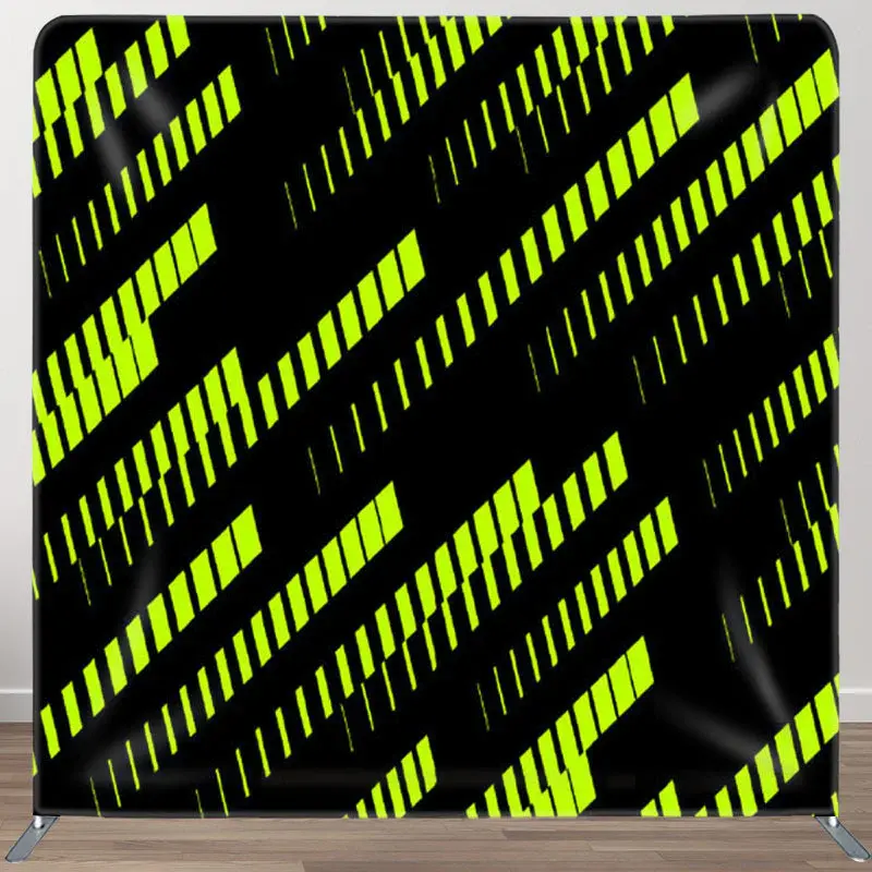 Aperturee Green Neon Date Streaks Matrix Backdrop For Decor - Aperturee