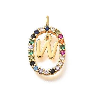 Brass Micro Pave Cubic Zirconia Pendants