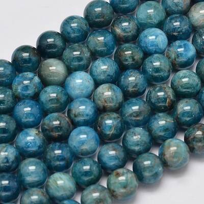 Natural Apatite Round Bead Strands