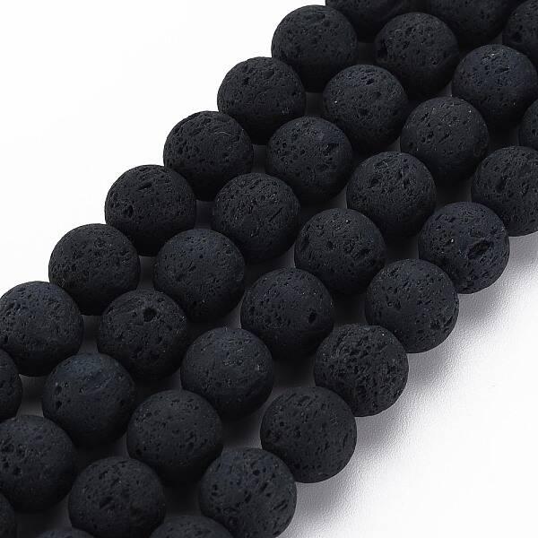 Synthetic Lava Rock Beads Strands