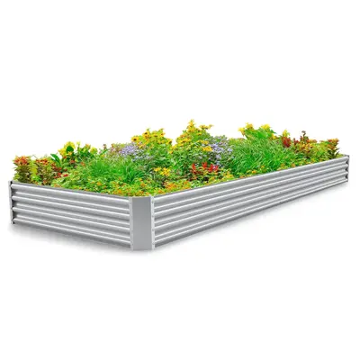 Galvanized Extra-Large Metal Raised Garden Bed Kit for Vegetables - Outdoor Planter Boxes 3*7*0.9ft Planting Landscape Greene...