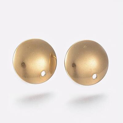 Ion Plating(IP) 304 Stainless Steel Stud Earring Findings