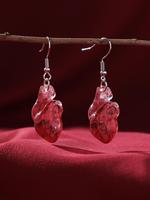 1 Pair Heart Shaped Dangle Earrings, Fashion Jewelry for Women & Girls, Trendy All-match & Exquisite Jewelry for Birthday Gif...