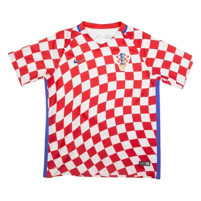 NIKE Croatia Boys Football Shirt Jersey Red XL