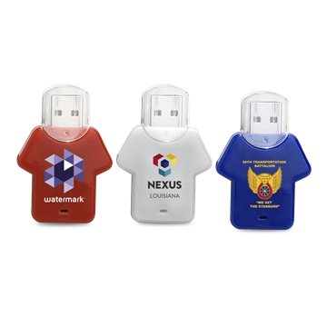 25 Promotional T-Shirt USB Flash Drive - ABS Material