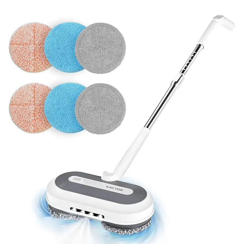 KACTOR Electric Mop , Electric  with Water Sprayer & LED Headlights, Up to 50mins Working Time, Electric  with 290ml Water Ta...