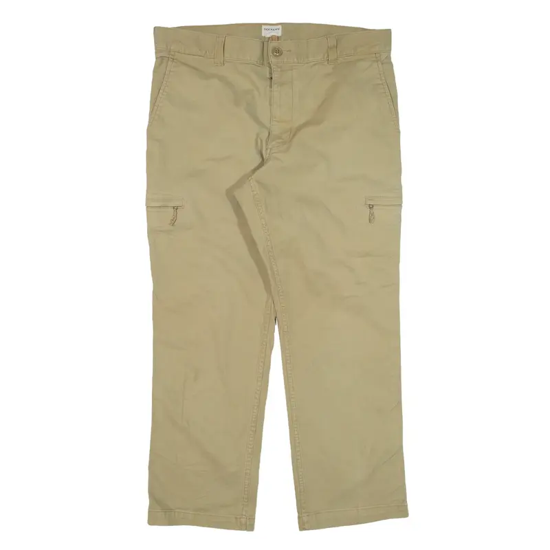 DOCKERS Trousers Beige Regular Straight Mens W36 L27