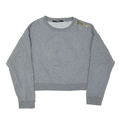 GUESS Los Angeles Cropped Sweatshirt Grey Womens M