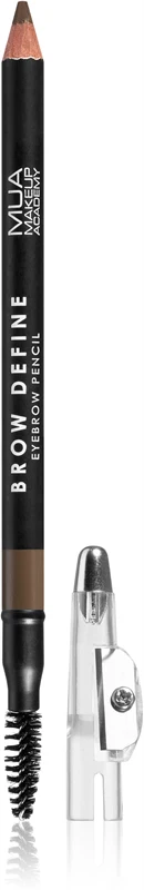 MUA Makeup Academy Define Long Lasting Eyebrow Pencil with Brush Mid Brown 1.2g