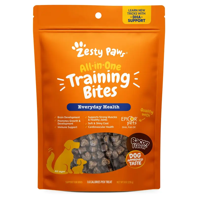 Zesty Paws All-in-One Training Bites for Puppies & Adult Dogs, Soft Chew Immune Support Dog Treats, Omega 3, 6 Fatty Acids fo...