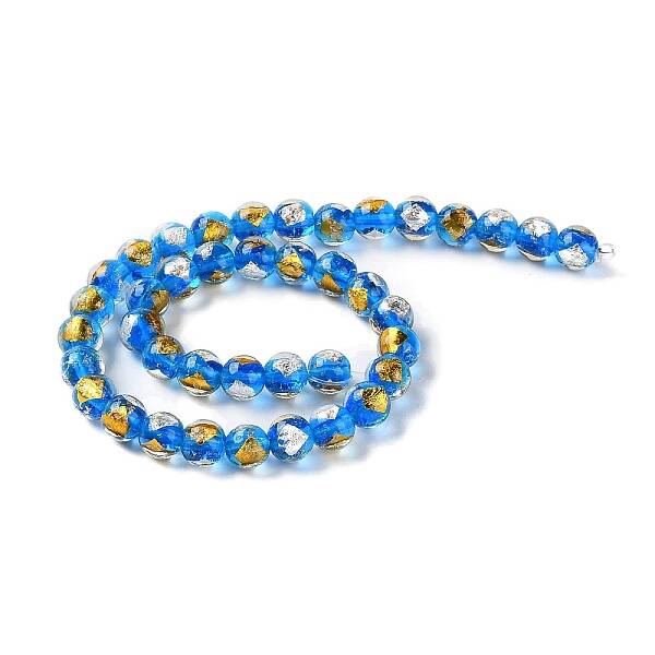 Handmade Gold & Silver Foil Lampwork Beads