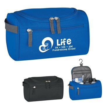 25 Custom Deluxe Travel Toiletry Bag - Hangable & Multi-Pocket