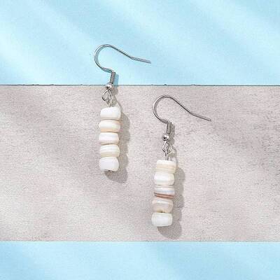 Natural Freshwater Shell Dangle Earrings