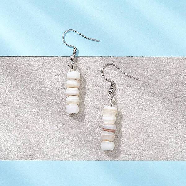 Natural Freshwater Shell Dangle Earrings