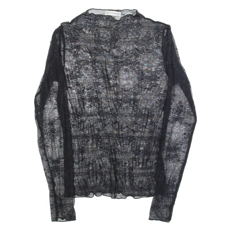 SOFIE SCHNOOR Mesh Womens Top Black Long Sleeve S