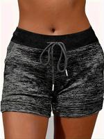 Women's Drawstring Waist Pocket Shorts, Casual Fitted Comfy Breathable Shorts for Summer, Women's Bottoms for Daily Wear