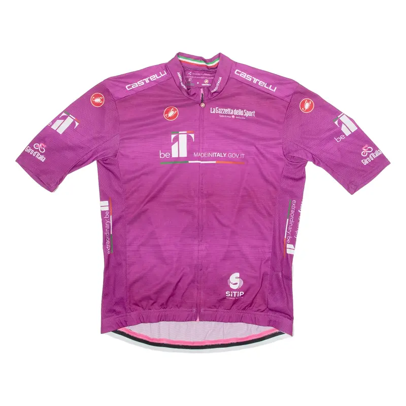 GIRO D'ITALIA X CASTELLI Cycling Womens Jersey Purple High Neck XL