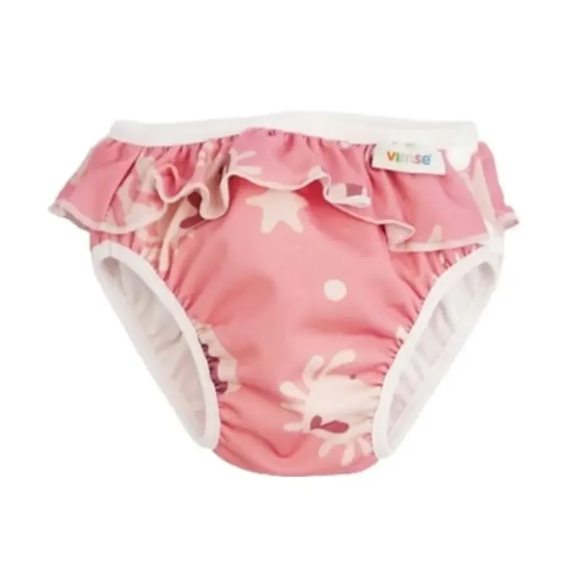 Vimse Swim Diaper-Panties M, Pink Whale