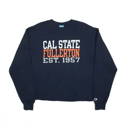 CHAMPION Cal State Fulerton Sweatshirt Blue Womens L