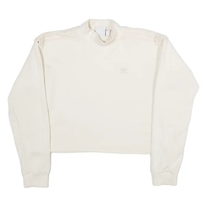 ADIDAS Womens Sweatshirt Beige UK 12
