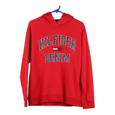 Hilfiger Denim Hoodie - Medium Red Cotton