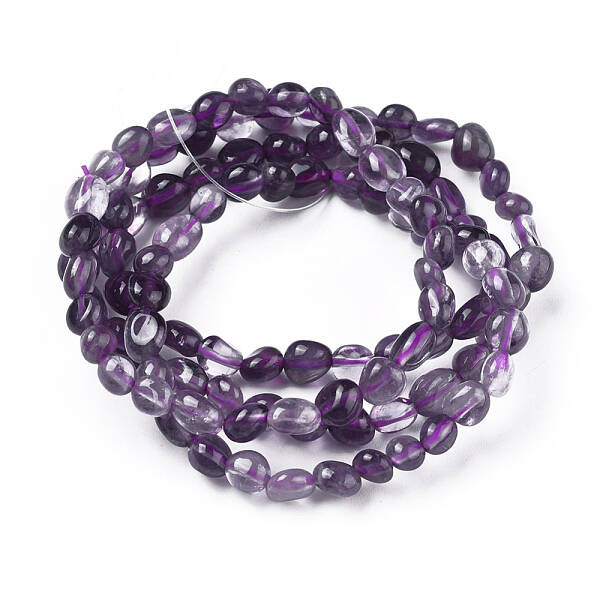 Natural Amethyst Bead Stretch Bracelets