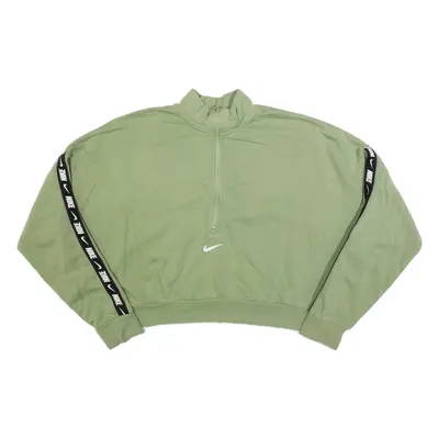 NIKE Cropped Womens Sweatshirt Green XL