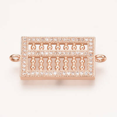 Brass Micro Pave Cubic Zirconia Links