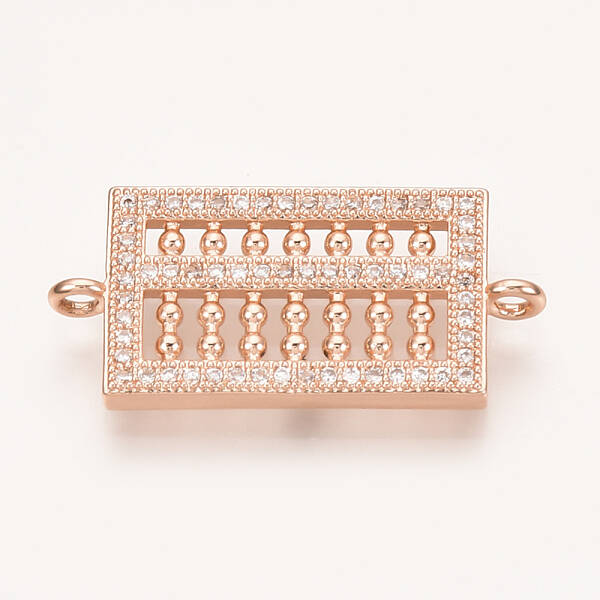Brass Micro Pave Cubic Zirconia Links