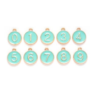 Light Gold Plated Alloy Enamel Charms
