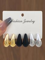Water Drop Shaped Earrings, Fashionable Earrings for Women & Girls, Trendy All-match & Exquisite Jewelry for Birthday Gift, J...
