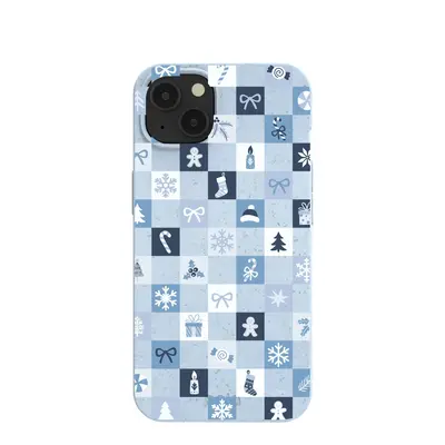 Powder Blue Winter Quilt iPhone 13 Case