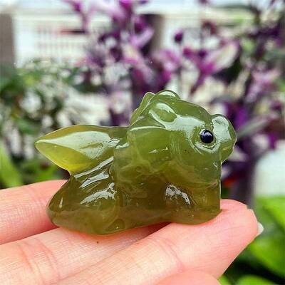 Natural Jade Carved Figurines Statues for Home Desktop Decoration