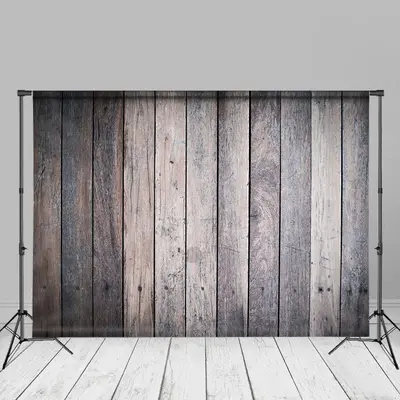Antique Gray Wood Wall Texture Photo Studio Backdrop - Aperturee