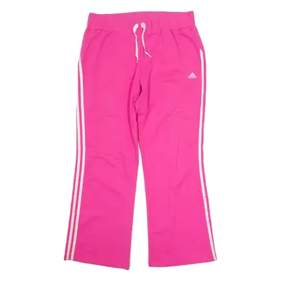 ADIDAS Womens Sweatpants Pink Straight UK 22 W34 L31