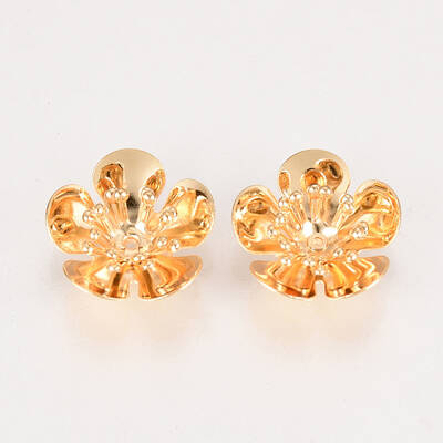 5-Petal Brass Bead Caps