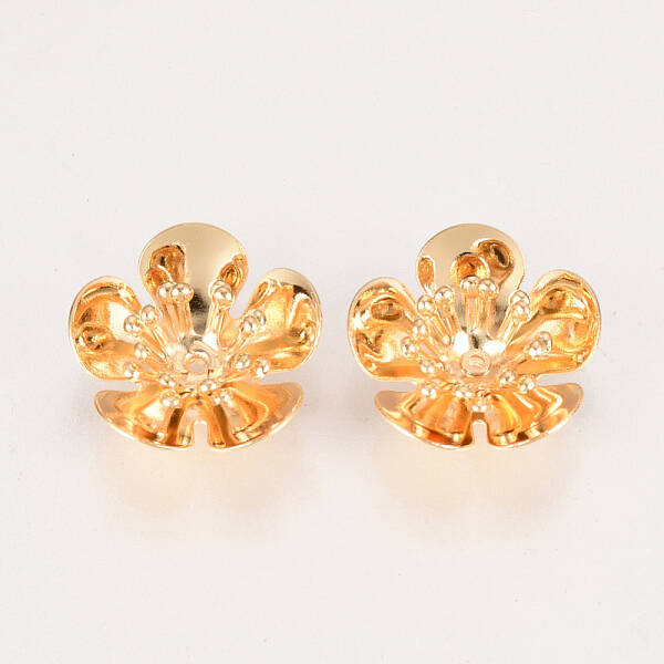 5-Petal Brass Bead Caps