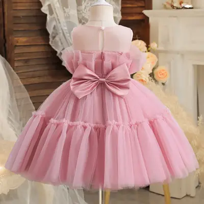 Baby Dresses For Girls Kids Wedding Bridesmaid Gown Toddler Tulle Birthday Princess Party Dress Infant Outfits Vestidos