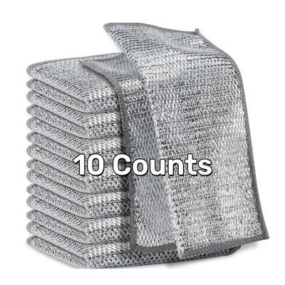 10 Counts Dishwashing Rags,Multipurpose Non-Scratch Wire Dishcloths for Kitchen Cleaning,Wet and Dry Use, Reusable Wire