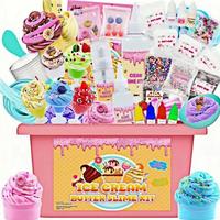 Mini Ice Cream Slime Kit for Girls, Fluffy Butter Slime Making Kit, DIY Slime Kit with 30+ Pieces for Ages 8-12, Fun Holiday ...