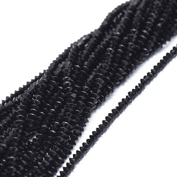 Natural Black Tourmaline Beads Strands