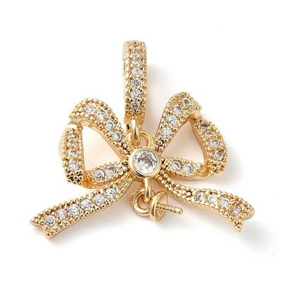 Brass with Cubic Zirconia Bead Cap Bails