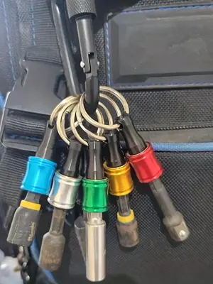 6pcs Casual Hex Shank Drill Bit Storage Rod Extension Rod Keychain, Simple Quick Change Drill Bit Electric Screwdriver Holder...