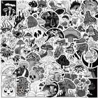 Gothic Mushroom Pattern Sticker, 50pcs/set Punk Style Mushroom Decorative Sticker, DIY Decals for Water Bottle, Laptop, Phone...