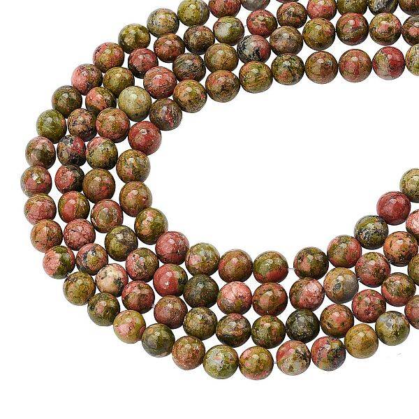Natural Unakite Beads Strands