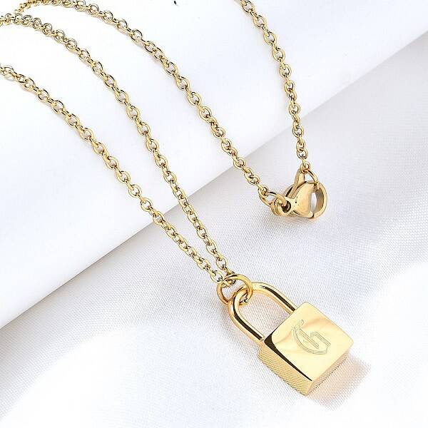 304 Stainless Steel Rolo Chain Pendant Necklaces