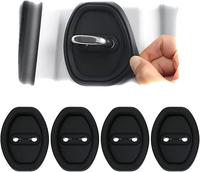 4 PackCar Silicone Door Latch Protective Cover, Vehicle Doors Locks Guard Stopper Set Auto Accessories, Door Lock Protective ...